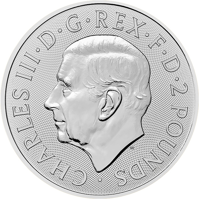 Zadní strana Stříbrná investiční mince Royal Arms 1 Oz 2025
