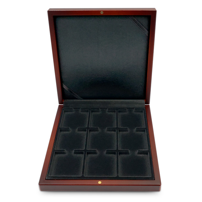 Přední strana Universal brown box for nine coins up to 1 ounce