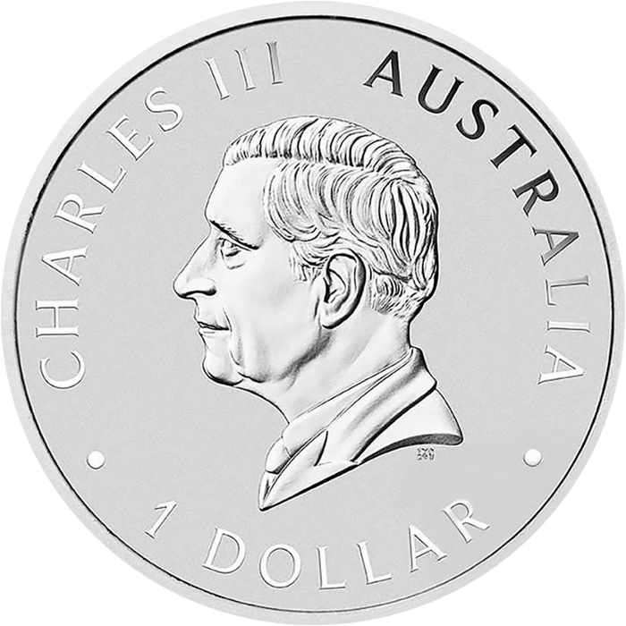 Zadní strana Stříbrná investiční mince Australian Swan 1 Oz 2025