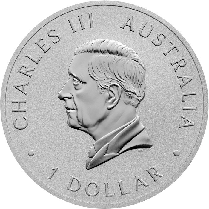 Zadní strana Stříbrná investiční mince Australian Swan 1 Oz 2025