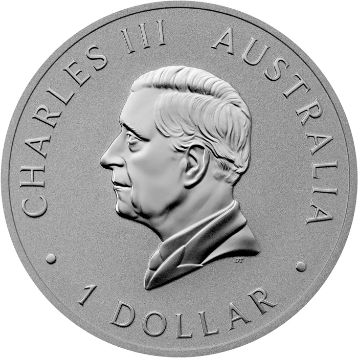 Zadní strana Stříbrná investiční mince Emu 1 Oz 2025