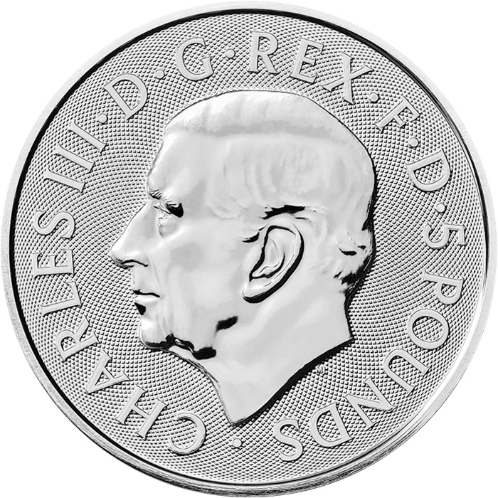 Zadní strana Strieborná investičná minca The Royal Tudor Beasts - The Greyhound of Richmond 2 Oz 2025