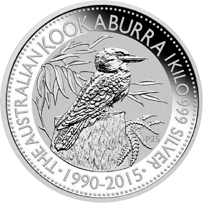 Přední strana Silver Investment Coin Kookaburra 1 Kg 2015