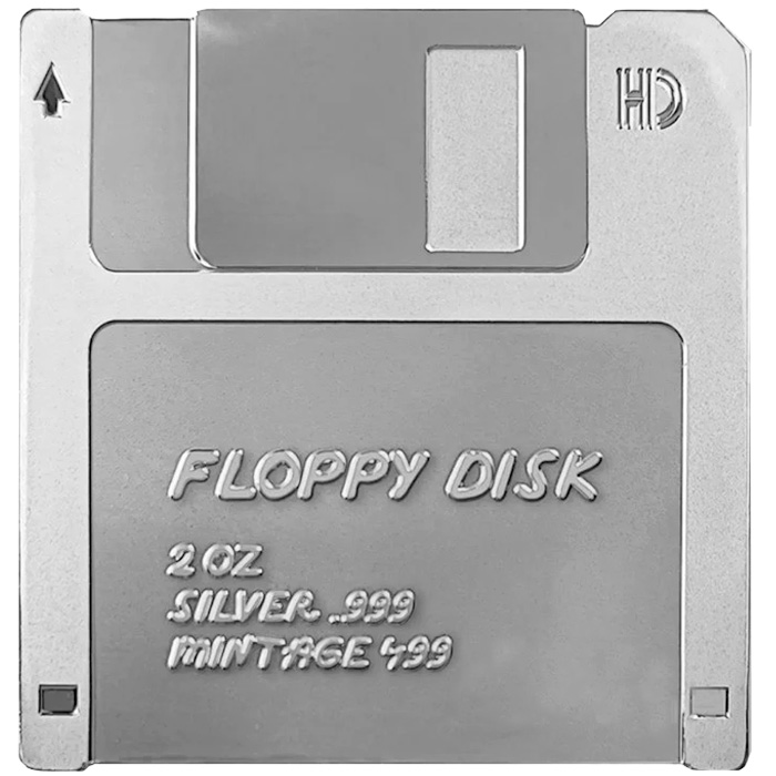 Přední strana Stříbrná mince TechStalgic - Floppy disk 2024 Proof