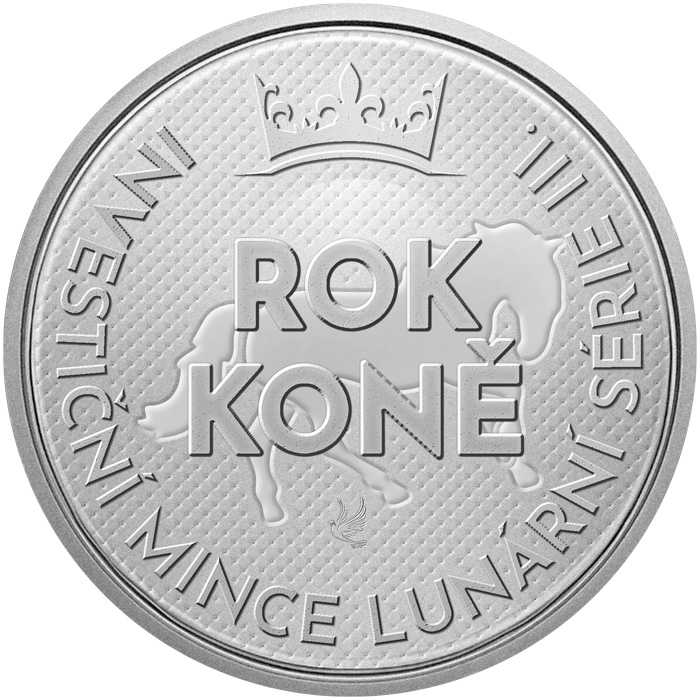 Přední strana Stříbrná investiční mince Year of the Horse Rok Koně Lunární 1/2 Oz 2026