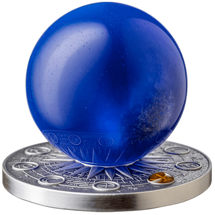 Přední strana Stříbrná mince The Solar System - Neptun 2025 Antique Standard