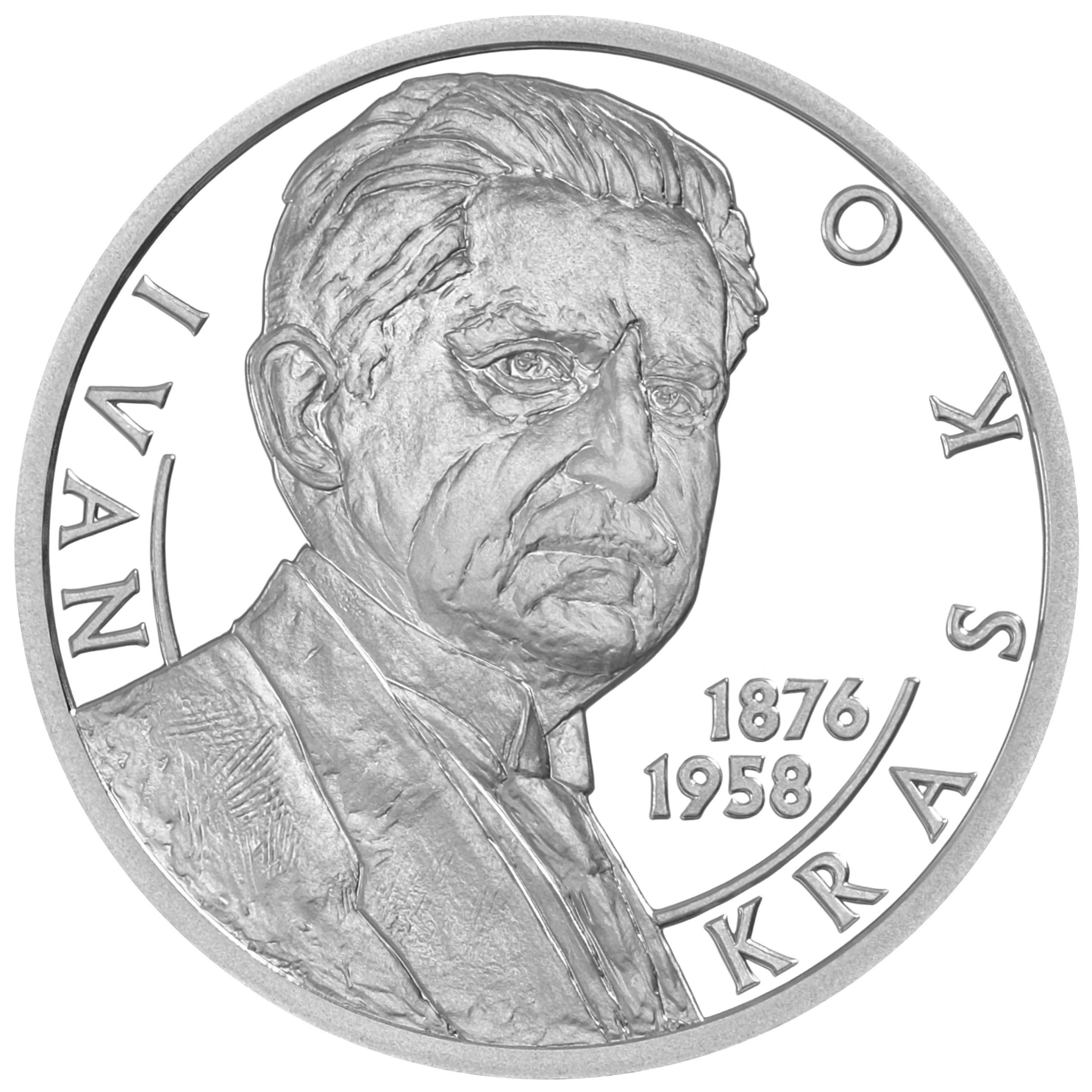 Přední strana Strieborná minca Ivan Krasko - 150. výročie narodenia 2026 Proof