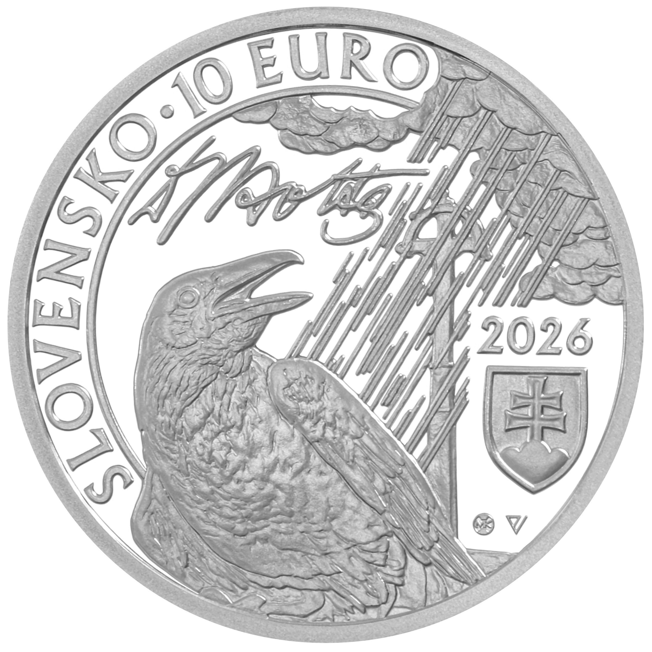 Zadní strana Strieborná minca Ivan Krasko - 150. výročie narodenia 2026 Proof