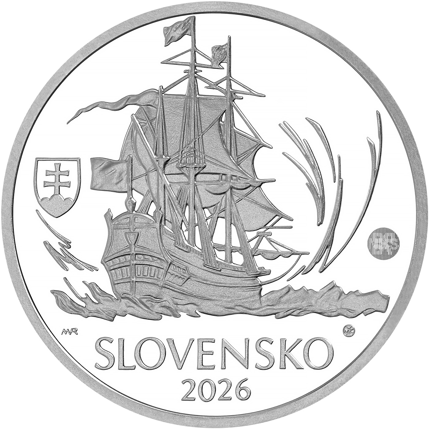Zadní strana Stříbrná mince Vyhlásenie Mórica Beňovského za kráľa Madagaskaru - 250. výročí 2026 Standard