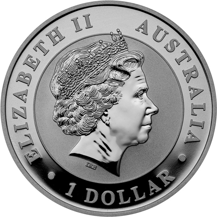 Zadní strana Stříbrná investiční mince Koala 1 Oz 2013