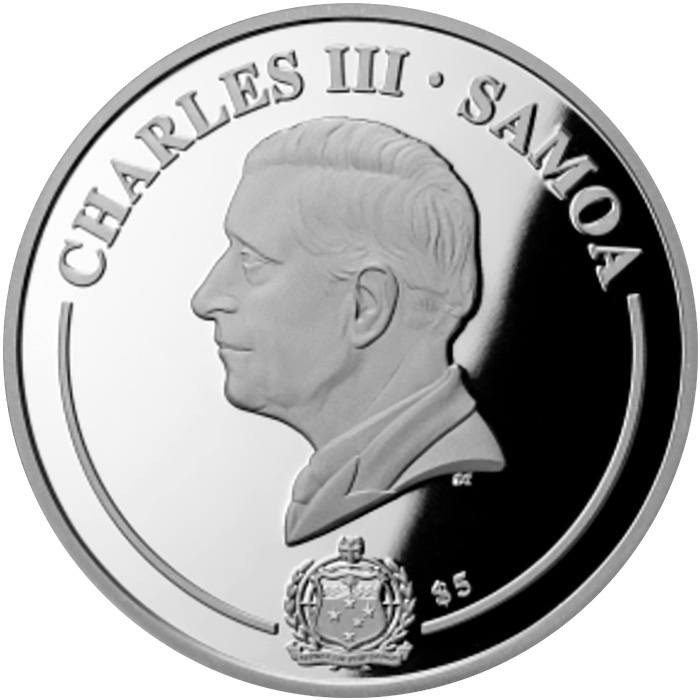 Zadní strana Stříbrná mince Golden Flower Collection - zlatá 3D Jiřina 1 Oz 2026 Proof