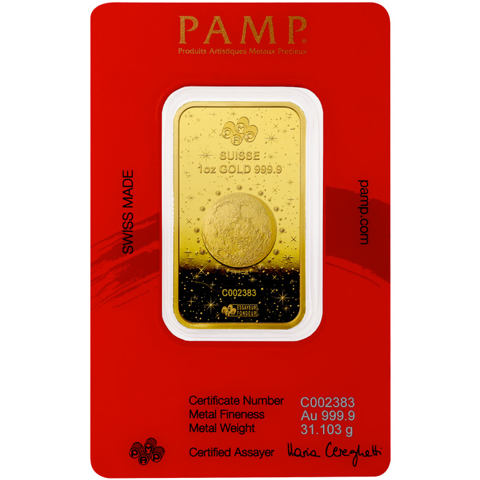 Zadní strana 31,1g PAMP Investičný zlatý zliatok Lunárna Séria Rok Kone 2026
