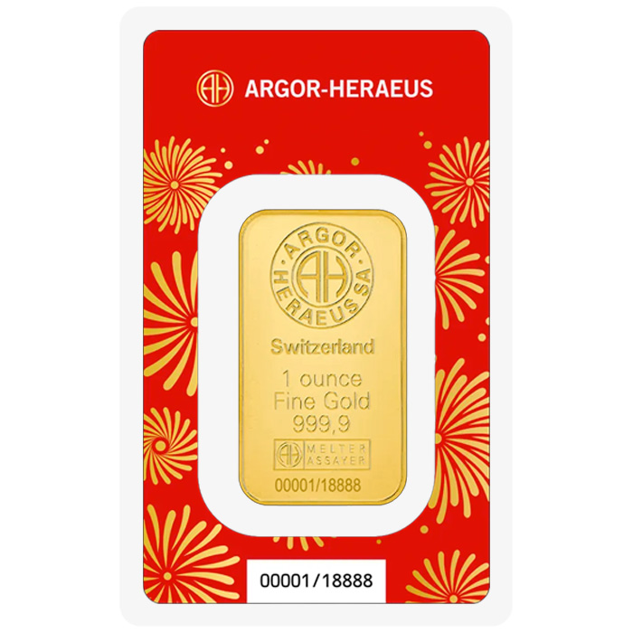 Zadní strana 31,1g Argor Heraeus Limited edition - Rok koně 2026 investiční zlatý slitek