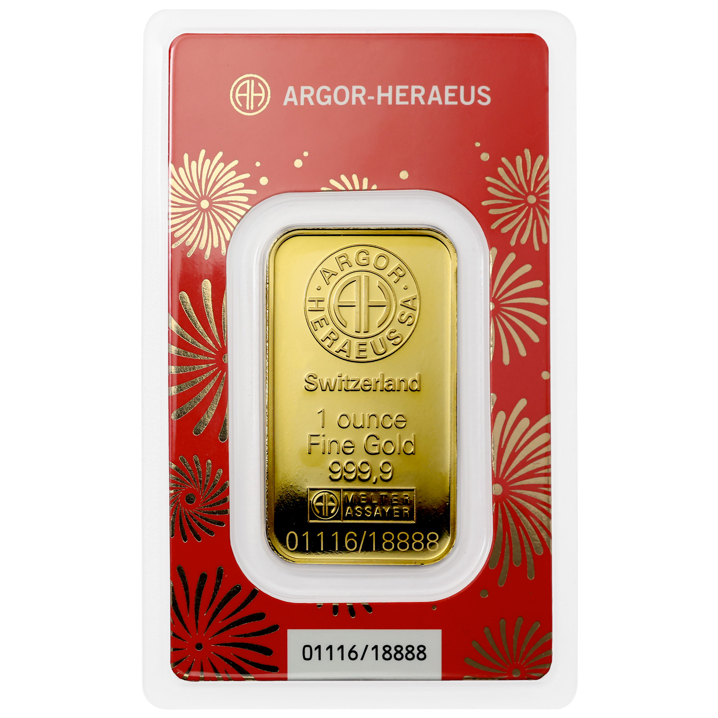 Zadní strana 31,1g Argor Heraeus Limited edition - Rok koně 2026 investiční zlatý slitek