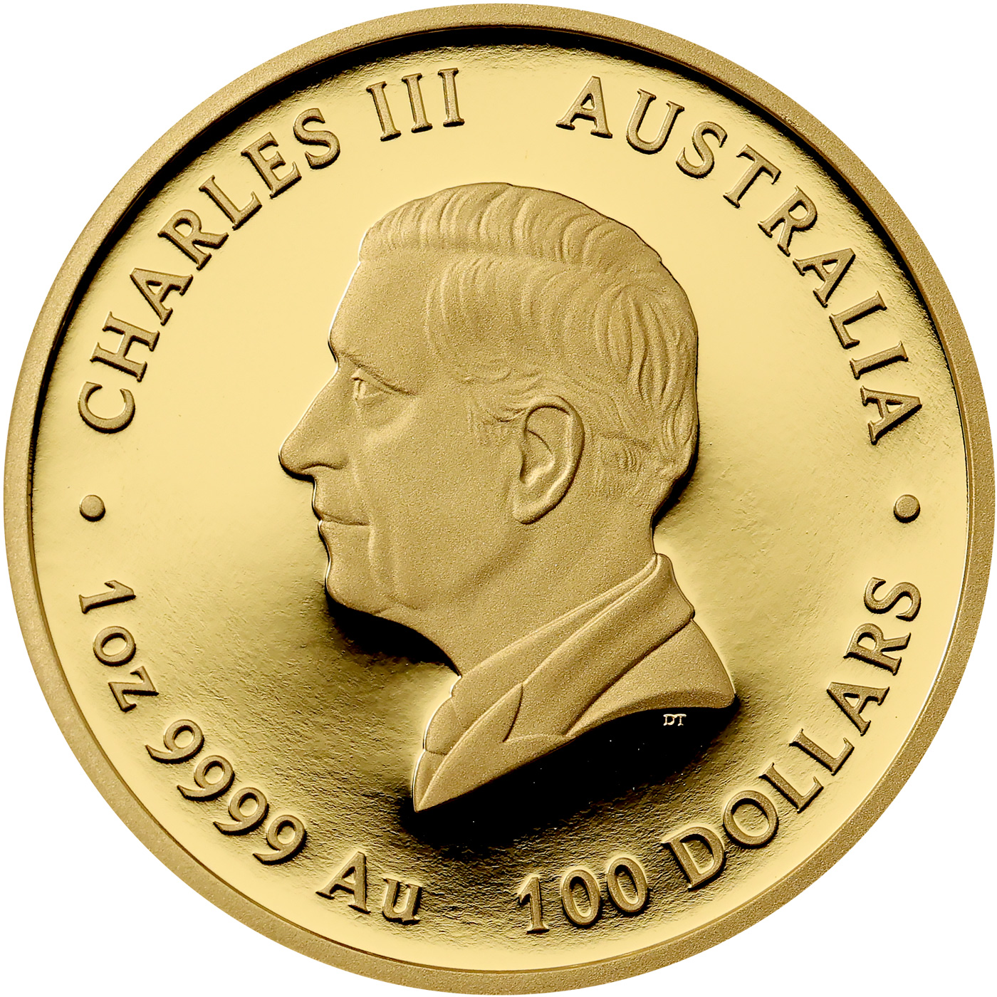 Zadní strana Zlatá mince 1 Oz Čtyři strážci High Relief 2024 Proof
