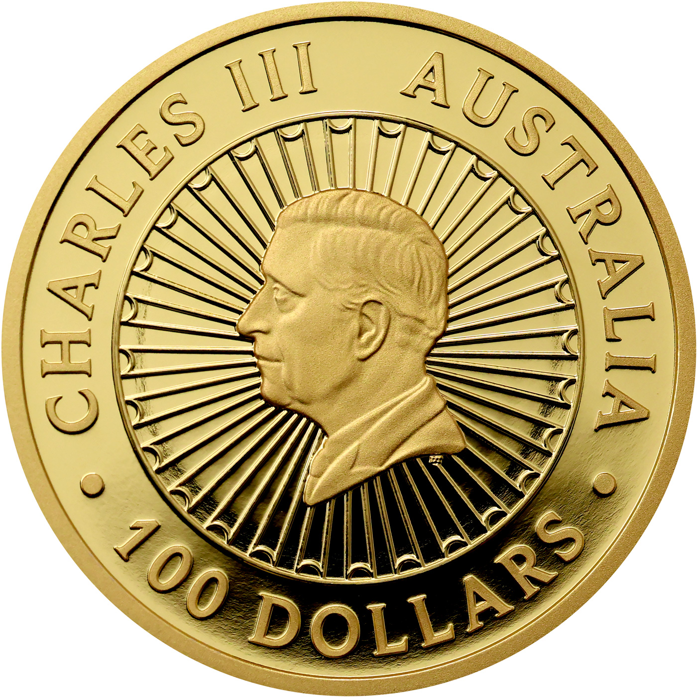 Zadní strana Zlatá mince Divy Austrálie - Vnitrozemí 1 Oz 2026 Proof