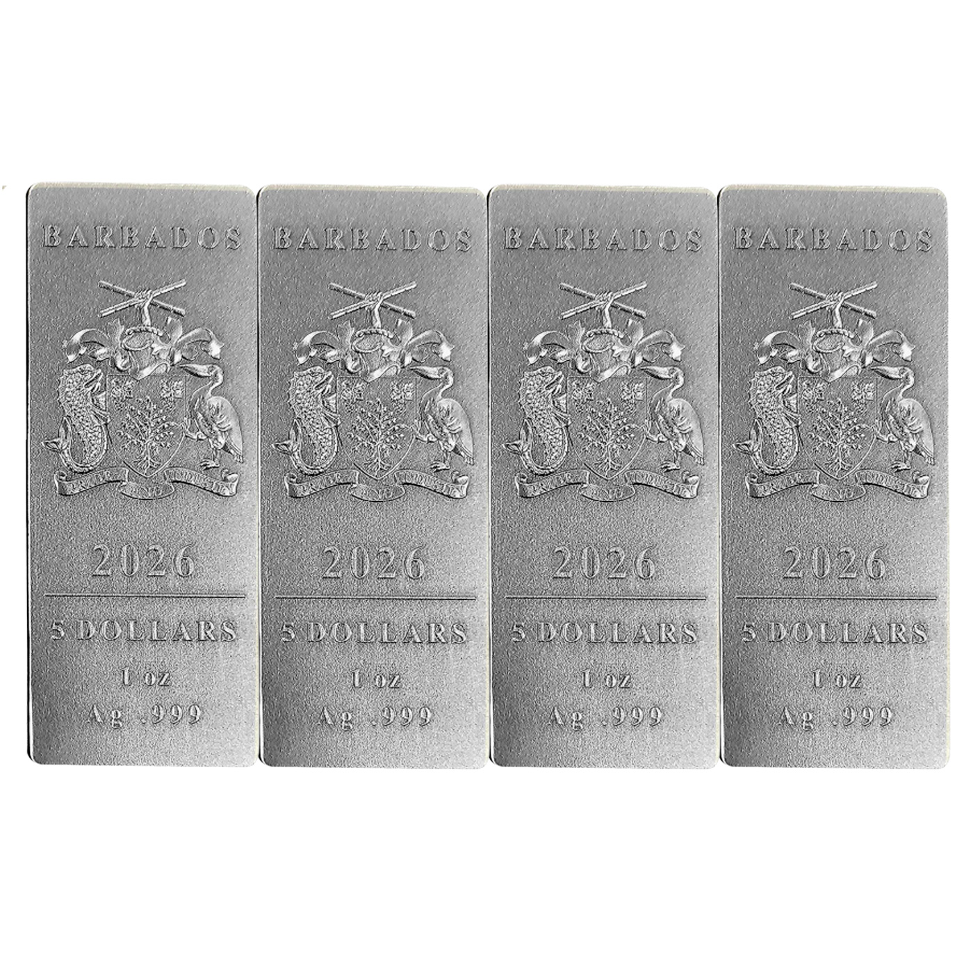 Zadní strana Sada štyroch strieborných pozlátených mincí Archanjeli 2026 Antique Standard