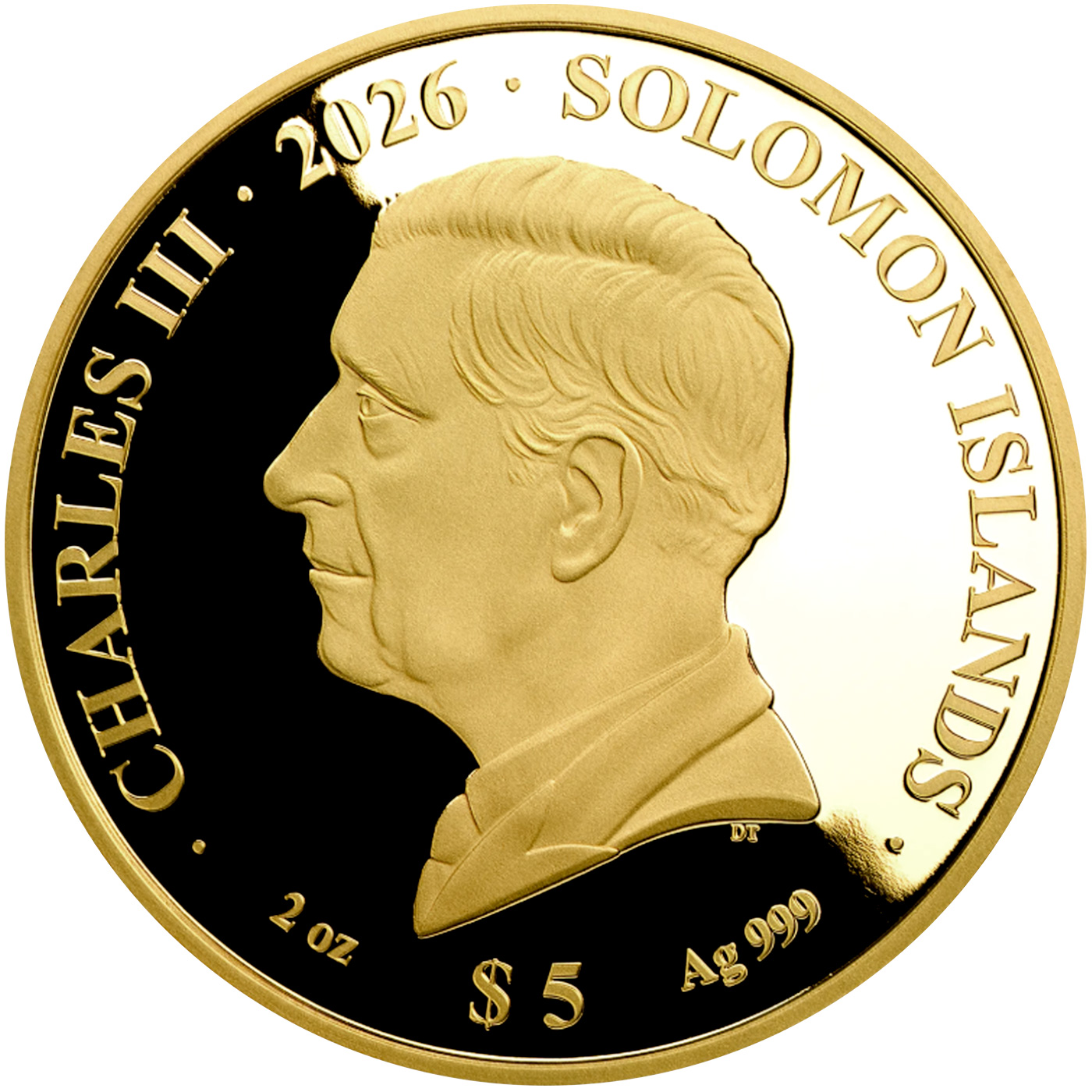 Zadní strana Silver Gold Plated Coin 2 Oz Egyptian Scarab 2026 Proof