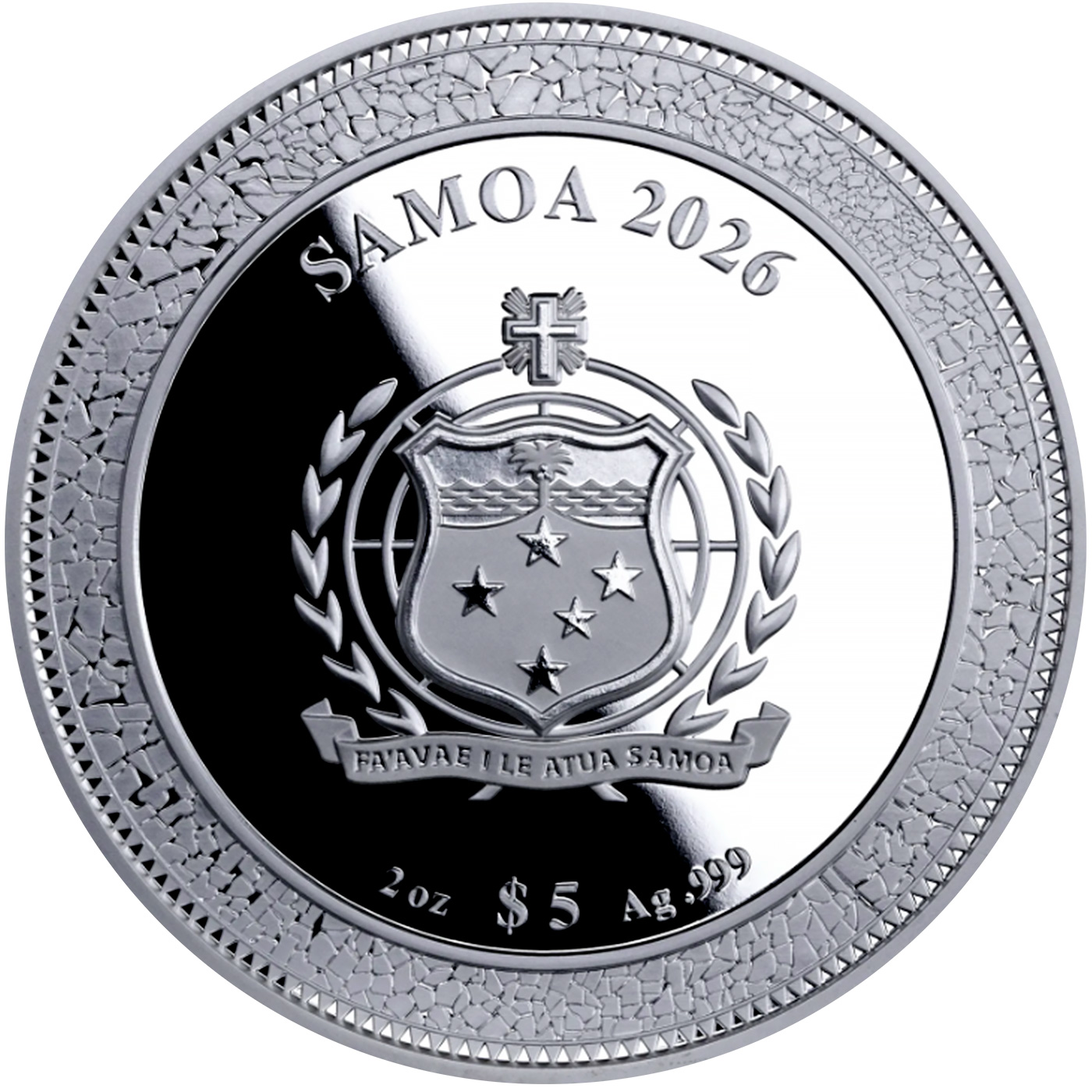 Zadní strana Silver Colored Coin 2 Oz Antonio Gaudi 2026 Proof