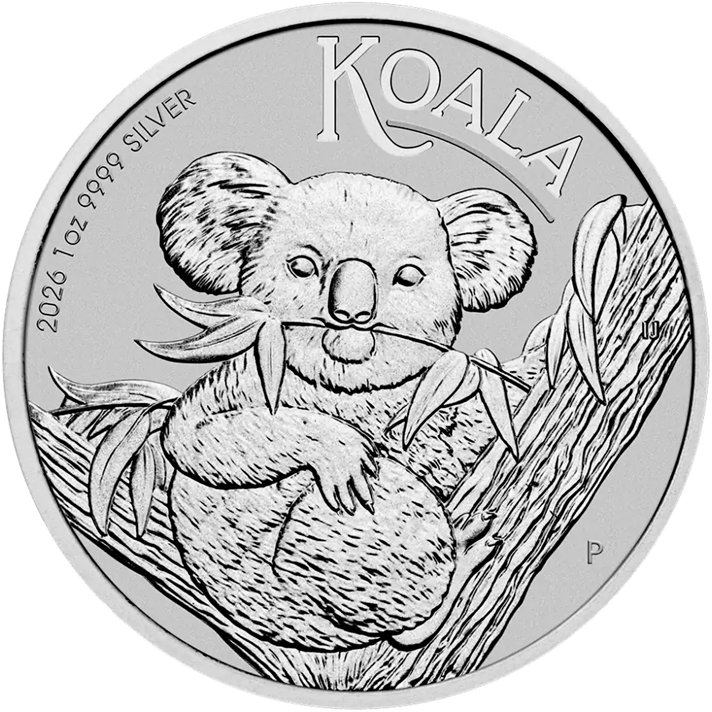 Přední strana Strieborná investičná minca Koala 1 Oz 2026