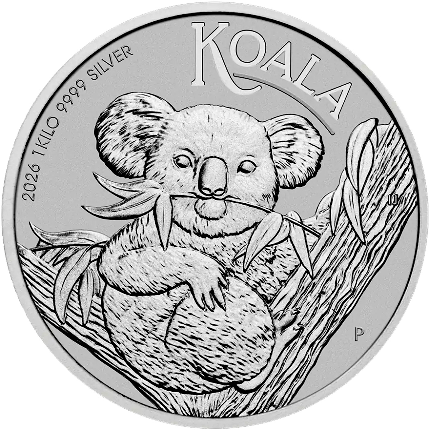 Přední strana Strieborná investičná minca Koala 1Kg 2026