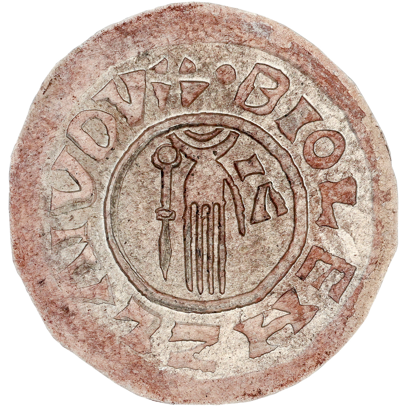 Zadní strana Stříbrný Denár Boleslava II. 1/2 Oz - Reedice Standard