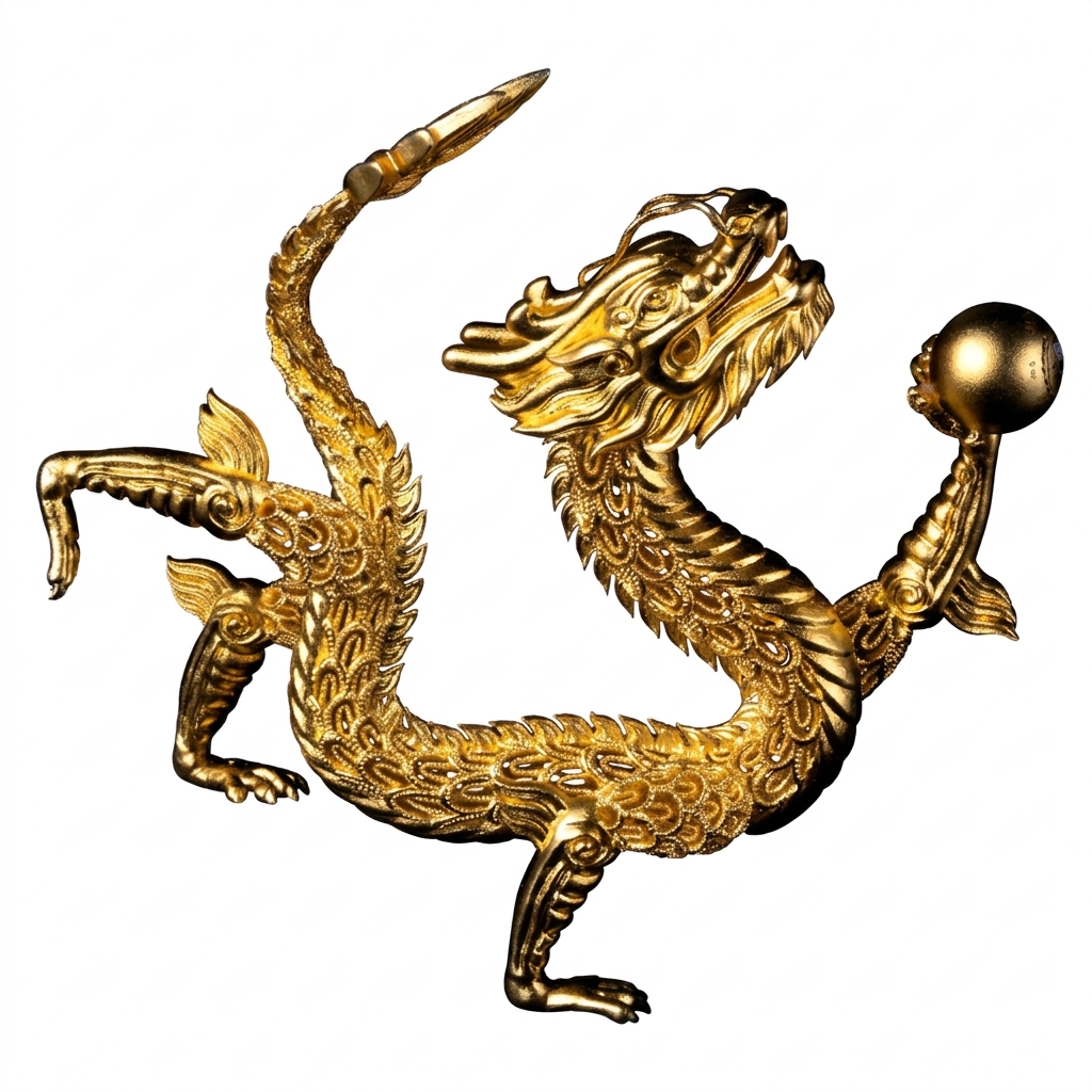 Přední strana Stříbrná 3D mince 2 Oz Filigree Dragon 2027 Proof