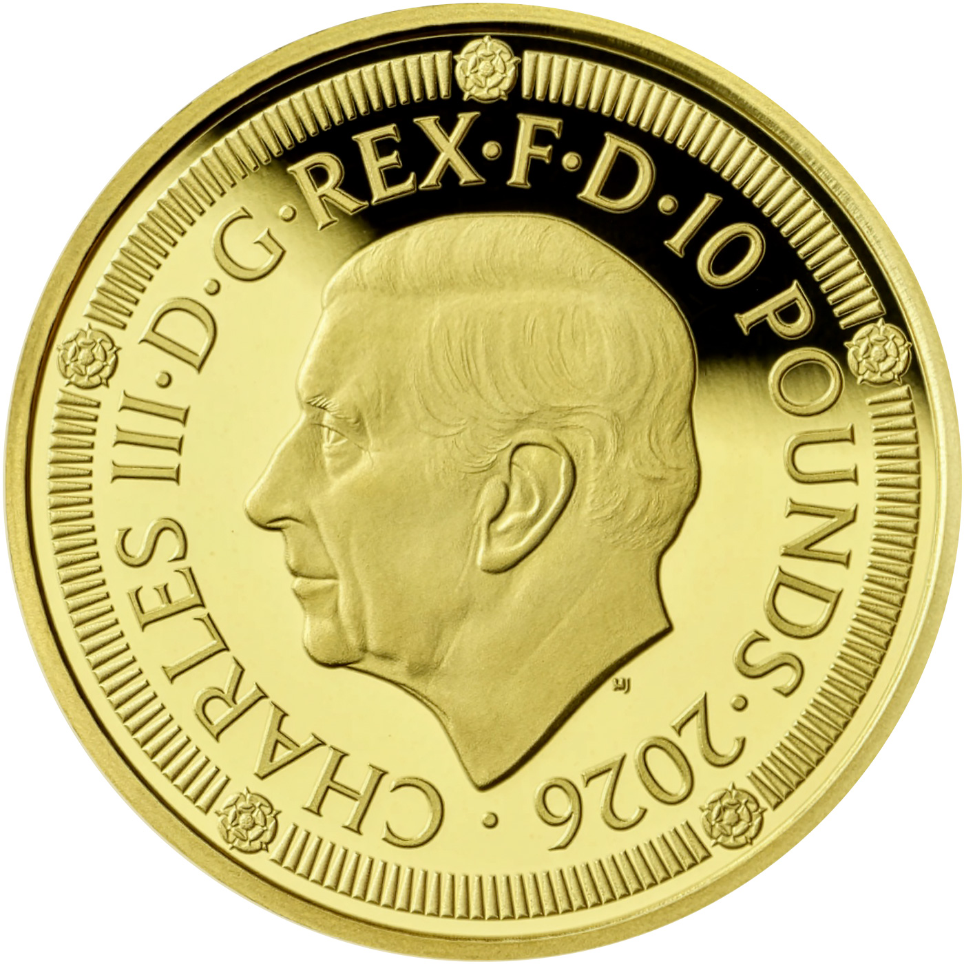 Zadní strana Zlatá minca 1/10 Oz 500 rokov Britskej koruny 2026 Proof