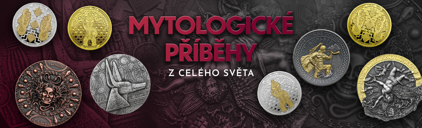 Mytologické příběhy z celého světa - odkaz na přehled vybraných mincí